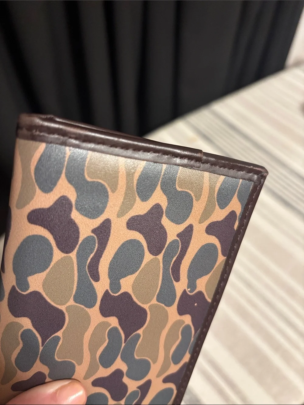 Zep-Pro leather Camouflage Wallet with Brass Snap
